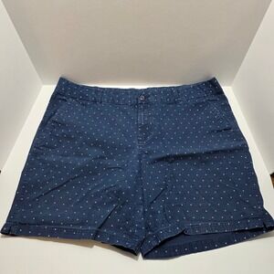 Columbia PFG Navy Blue Polka Dot Performance Fishing Shorts Womens 18W Plus